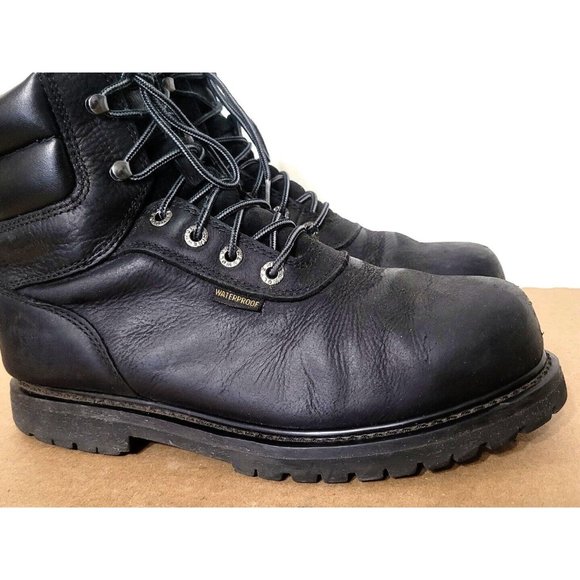 Wolverine Iron Ridge Black Steel Toe Work Boots Mens Size 10.5 Waterproof W08505 - Picture 8 of 12